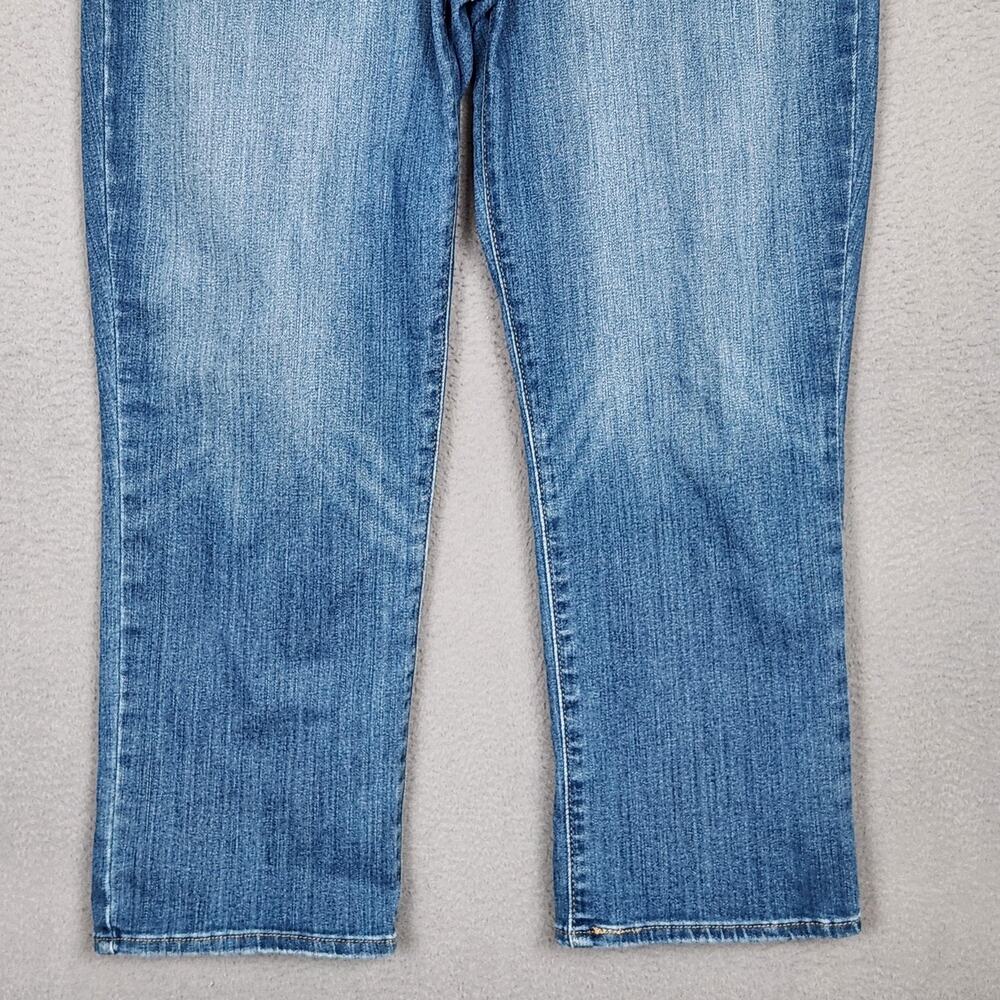Levis Jeans Womens 29 Blue Mid Rise Straight Crop Stretch Denim Measure 33X25 - Picture 7 of 16